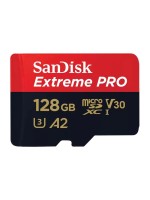 SanDisk microSDXC Card Extreme Pro 128GB, read 200MB/s, Schr. 90MB/s, with Adapter