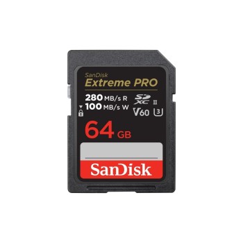 SanDisk SDXC Card Extreme PRO UHS-II 64GB, lesen 280MB/sec, schreiben 100MB/s SanDisk SDXC Card Extreme PRO UHS-II 64GB, lesen 280MB/sec, schreiben 100MB/s