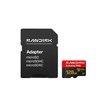 SanDisk microSDXC Card Extreme PRO 128GB, Lesen 250MB/s, Schr. 120MB/s, inkl. Adpt. SanDisk microSDXC Card Extreme PRO 128GB, Lesen 250MB/s, Schr. 120MB/s, inkl. Adpt.