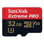 SanDisk microSDHC Card 32GB ExtremePro U3, read 100MB/sec, write 90MB/s withAdap