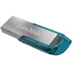 SanDisk USB3.0 Ultra Flair 128GB, blau, Lesegeschw. 150MB/s, Metall Gehäuse