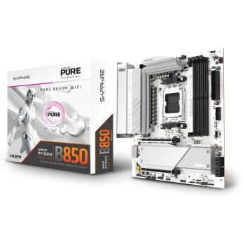 Sapphire PURE B850M WIFI, mATX, AM5, AMD B850, 4x DDR5, PCIe 5.0, 2.5G, WIFI6