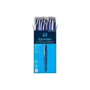 Schneider Stylo bille K20 ICY Bleu, 20 pièces Schneider Stylo bille K20 ICY Bleu, 20 pièces