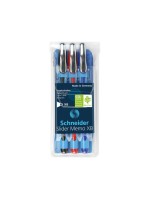 Schneider Kugelschreiber Slider Memo 3erSet, blau, rot, schwarz