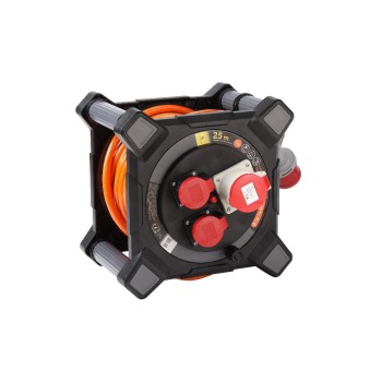 cablebox Kunststoff CEE 5P 16A IP44 25m, EPR-PUR 5x.2.5mm2 1xCEE16/5 2xT25 IK08 cablebox Kunststoff CEE 5P 16A IP44 25m, EPR-PUR 5x.2.5mm2 1xCEE16/5 2xT25 IK08