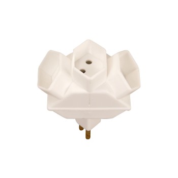 Schönenberger Abzweigstecker 3xT13, with Kinderschutz, white Schönenberger Abzweigstecker 3xT13, with Kinderschutz, white