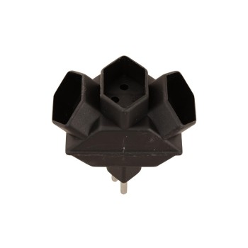 Schönenberger Abzweigstecker 3xT13, with Kinderschutz, black Schönenberger Abzweigstecker 3xT13, with Kinderschutz, black