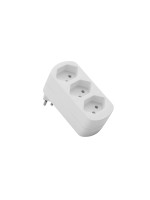 Schönenberger Abzweigstecker 3xT13, drehbar, weiss