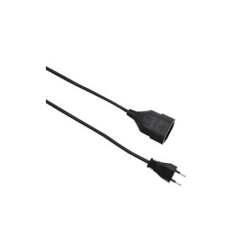Kunststoff-Verlängerungscâble, 5m, noir, 2-polig, T11/T11, Kupplung angespritzt Kunststoff-Verlängerungscâble, 5m, noir, 2-polig, T11/T11, Kupplung angespritzt