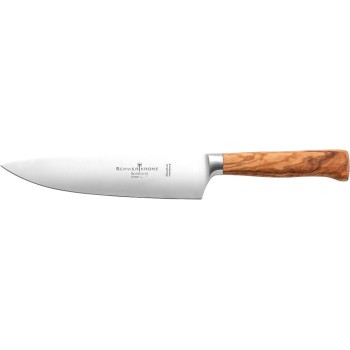 Kochmesser 21 cm geschmiedet Olivenholz, Schwertkrone - Made in Solingen
