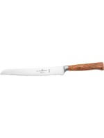 Schwertkrone Couteau à pain en bois d'olivier forgé - 20 cm Brun