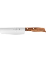 Schwertkrone Couteau Nakiri en bois d'olivier - 17 cm Argenté/Brun