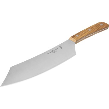 Schwertkrone Couteau à barbecue 23 cm – bois d'olivier Argenté/Brun Schwertkrone Couteau à barbecue 23 cm – bois d'olivier Argenté/Brun