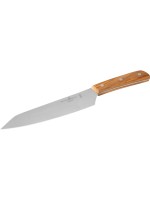 Schwertkrone Couteau de cuisine Kengata 20 cm – bois d'olivier Argenté/Brun