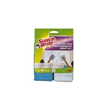 3M Scotch-Brite Mikrofaser Fenster Set, Inhalt 2 Stück
