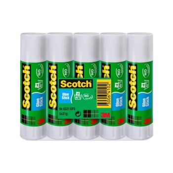 3M Scotch Klebestift permanent, 5 Stifte, 21 g