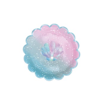 ScrapCooking Teller Meerjungfrau, Ø 22.5cm, 2cm hoch, blau-pink