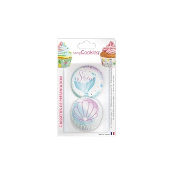ScrapCooking Muffinförmchen Meerjungfrau, 36 Stück, Ø7cm, H:5cm, mehrfarbig