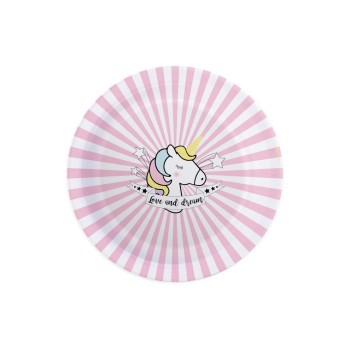 ScrapCooking Pappteller Einhorn D23cm, 8er Set