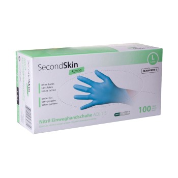 SecondSkin Nitrili Einweghandschuh L, 1 VP à 100 Stück SecondSkin Nitrili Einweghandschuh L, 1 VP à 100 Stück