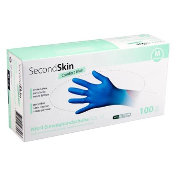 SecondSkin Nitrili Einweghandschuh M, Comfort / 1 VP à 100 Stück SecondSkin Nitrili Einweghandschuh M, Comfort / 1 VP à 100 Stück