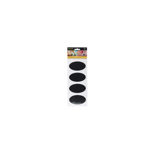 Securit Kreidetafelstickers black , Oval, 4.7 x8cm, 8 Stickers