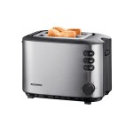 Severin Automatik-Toaster argent-noir, mit integriertem Brötchen-Röstaufsatz