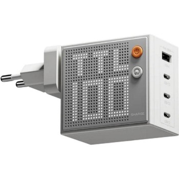 Sharge Ladegerät PIXEL 100, 100W, white, 3xUSB-C,1xUSB-A, PD3.1, GaN, Punktmatrix