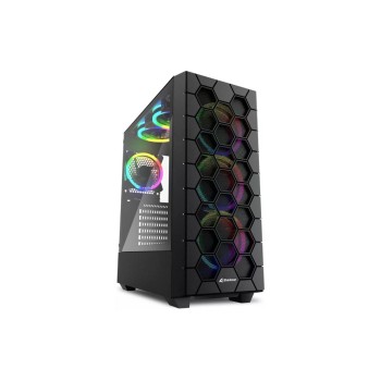 Sharkoon RGB HEX, ATX, 2x U3, 1x Type-C, Tempered Glass Sharkoon RGB HEX, ATX, 2x U3, 1x Type-C, Tempered Glass