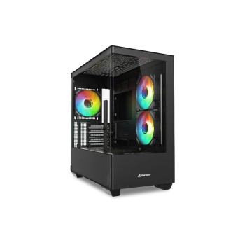 Sharkoon Elite Shark CM100 Black, microATX, 2x U3, Crve Class Panel Sharkoon Elite Shark CM100 Black, microATX, 2x U3, Crve Class Panel