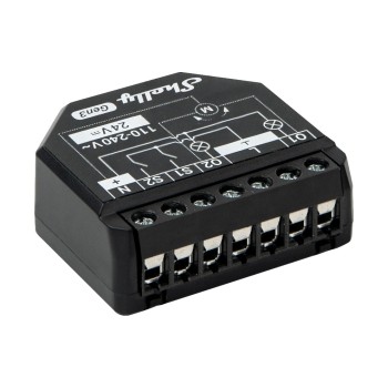 Shelly Plus 2PM Gen3 WiFi-SwitchX2, WLAN Schalt-Messaktor, 2x 10 A, Bluetooth