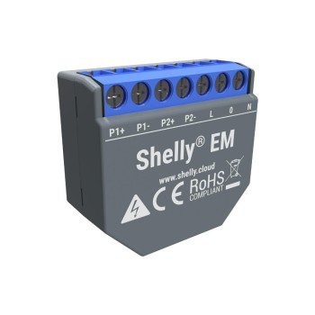 Shelly EM WiFi-Energy Meter KIT, WLAN Leistungsmessgerät, for bis 2x 120A