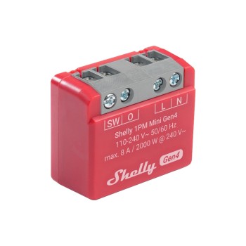 Shelly 1PM Mini Gen4 WiFi-Switch, WLAN Schalt-Messaktor, 8 A, Bluetooth