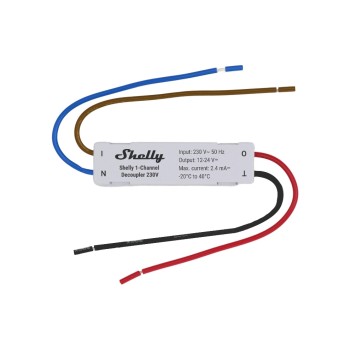 Shelly Decoupler 1 Kanal 230V, AC/DC Spleisser