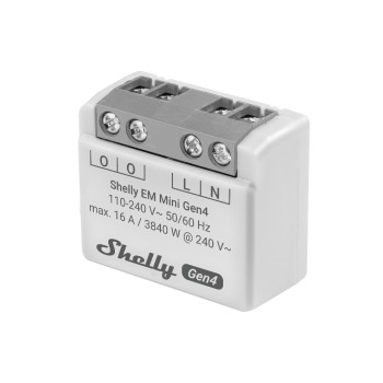 Shelly EM Mini Gen4 Energiemesser, WLAWLAN Messaktor, 16 A, Bluetooth, Matter