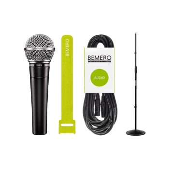 Shure SM58 Vocalist-Bundle, SM58-LCE, Mikstativ, Mikcable 20m
