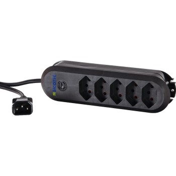 SICOTEC-USV power strips 5xT13, 10A, C14 input for inverter