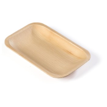 Sier Palm Teller rechteckig, 20 Stück, 200 x 125 x h17 mm