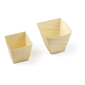 Sier Schälchen Holz konisch 6cl. FSC, 50 Stück, 45 x 45 x h45 mm