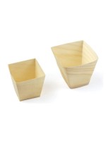 Sier Schälchen Holz konisch 11cl. FSC, 40 Stück, 55 x 55 x h55 mm
