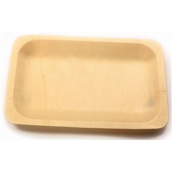 Sier Schale Holz rechteckig FSC, 50 Stück, 200 x 120 mm