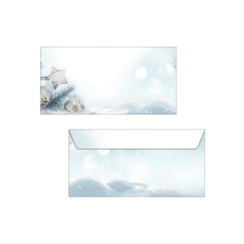 Sigel Enveloppe Snow Star Noël, 25 pièces