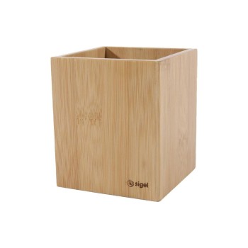 Sigel Pot à crayons Eyestyle, Bambou, 92 x 92 x 106 mm Sigel Pot à crayons Eyestyle, Bambou, 92 x 92 x 106 mm
