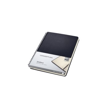 Sigel Bloc-notes à spirale A5 160 feuilles, lignées, noir Sigel Bloc-notes à spirale A5 160 feuilles, lignées, noir