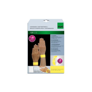 Sigel Eventbänder Super Soft fluoreszierend, jaune, 120 Stk. Sigel Eventbänder Super Soft fluoreszierend, jaune, 120 Stk.