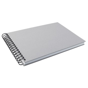 Kunst + Papier Spiral-Skizzenbuch, gris, 110 pages, A4 quer, 130gm Kunst + Papier Spiral-Skizzenbuch, gris, 110 pages, A4 quer, 130gm