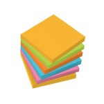 Sigel Haftnotizen 75x75mm, 6 Blocks à 100Bl, gelb, grün, orange, blau, pink