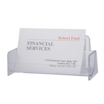 Sigel Visitenkartenhalter, glasklar, für 50 Visitenkarten,  97 mm Breite