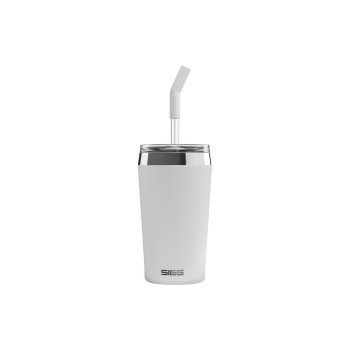 SIGG Thermobecher Helia, 0.45L, Edelstahl, Halm, White