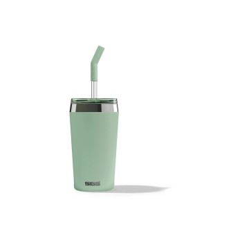 SIGG Thermobecher Helia, 0.45L, Edelstahl, Halm, Green